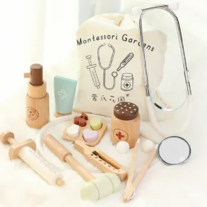 Children playing house simulation medical kits