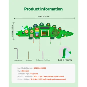 SucceBuy Dinosaur Kids Busy Wall Board