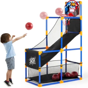 JOYFY Kids Arcade Basketball Game Set with 4 Balls and Hoop